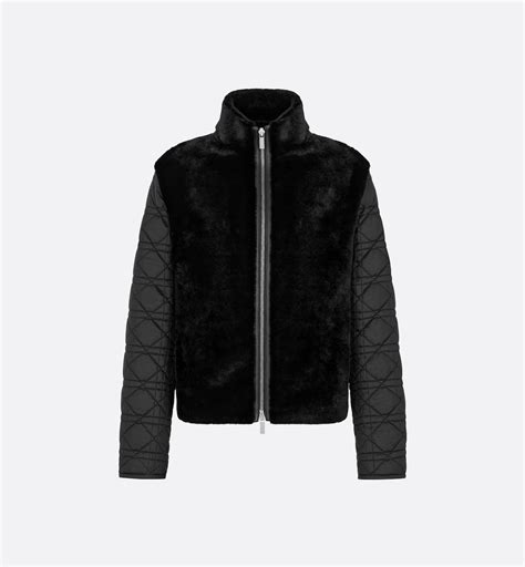 dior shearling jacket|Cannage Jacket Black Lambskin Shearling .